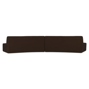 Moe's Naomi 2-Piece Convex Modular Sectional - Dark Brown