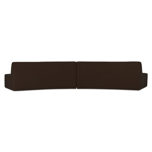 Moe's Naomi 2-Piece Convex Modular Sectional - Dark Brown