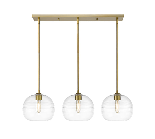 Harmony 3 Light Island/Billiard in Olde Brass Finish