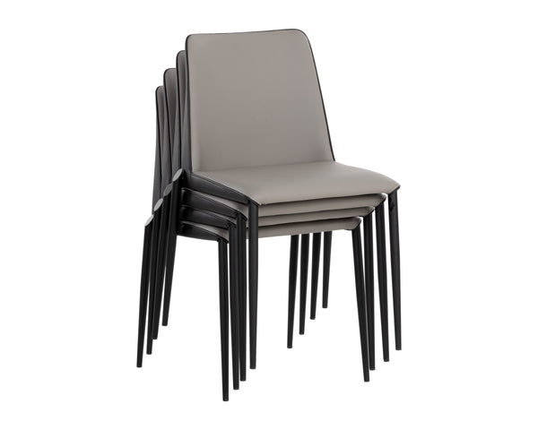RENEE STACKABLE DINING CHAIR - DILLON STRATUS / DILLON BLACK