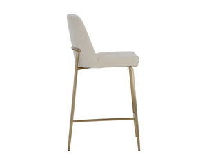 ZEKE COUNTER STOOL - ANTIQUE BRASS - BERGEN IVORY
