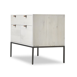 Trey Modular Wide Filing Cabinet in Dove'