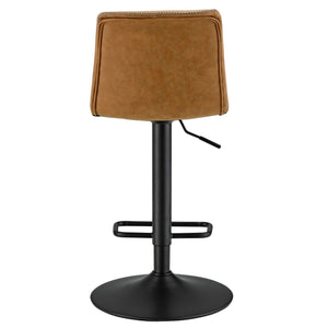 Jayden Low Back Gaslift Bar Stool In Vintage Cedar