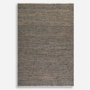 Tobais 8 X 10 Rescued Leather & Hemp Rug