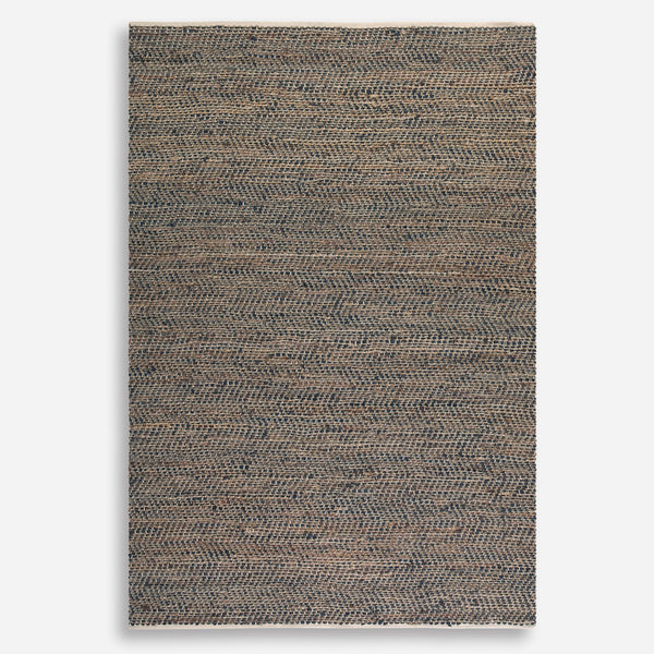 Tobais 8 X 10 Rescued Leather & Hemp Rug