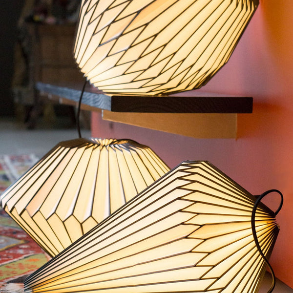 Origami Paper Lamp, 19"H