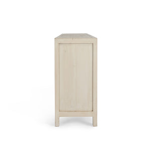 Astrid Solid Wood Cabinet with Reclaimed Pine - Vintage Cream