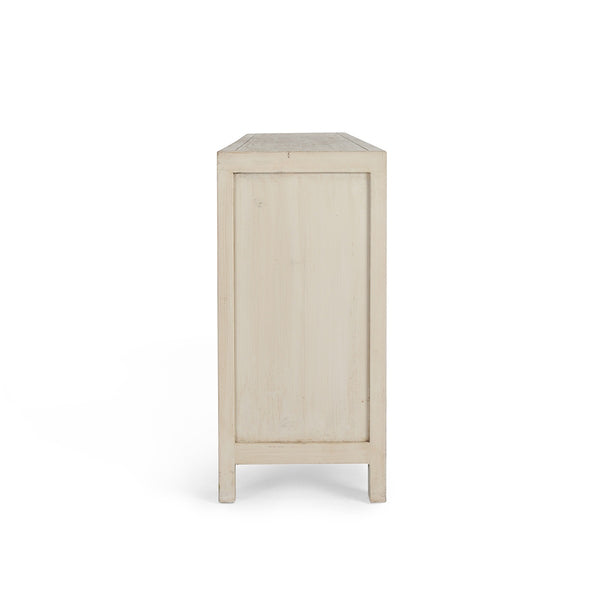 Astrid Solid Wood Cabinet with Reclaimed Pine - Vintage Cream