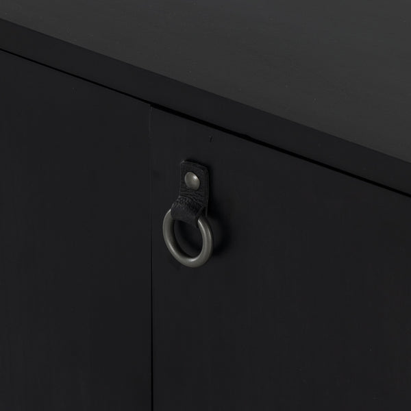 Isador Media Console In Black Wash Poplar