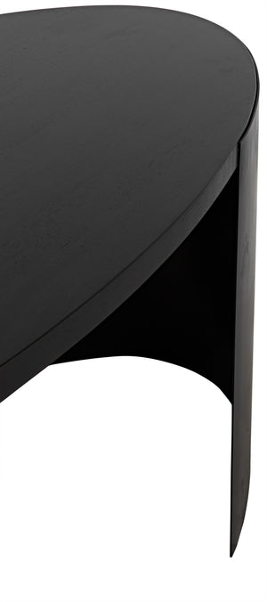 Marigold Desk, Ebony Walnut with Black Steel