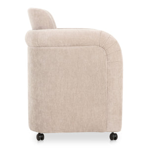 Moe's Mesto Rolling Dining Chair in Taupe