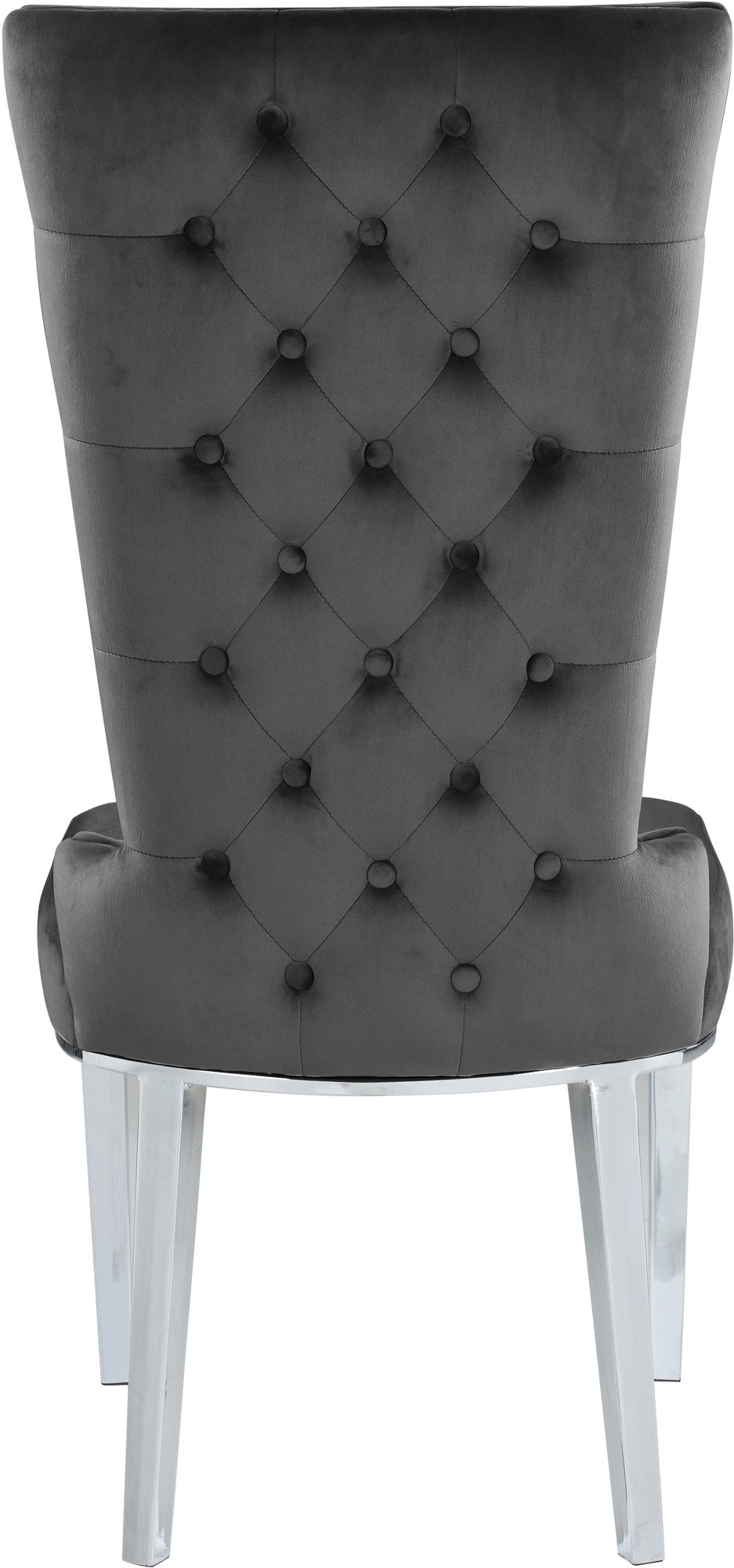 Hope Dining Chair In Grey Velvet