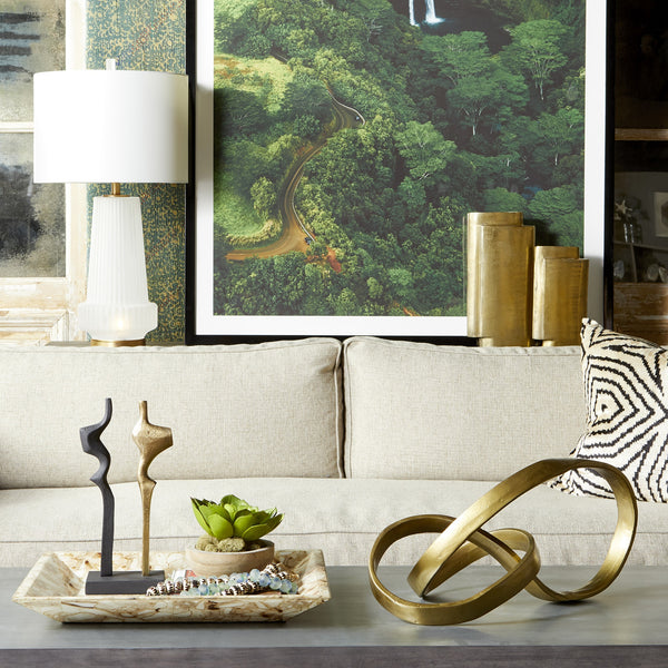 Britons Sculpture in Antique Brass and Black