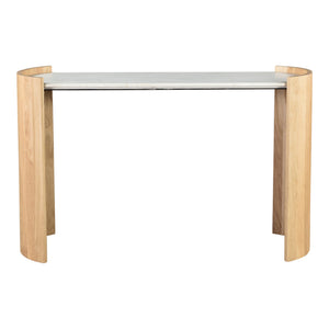 Moe's Dala Marble & Oak Console Table
