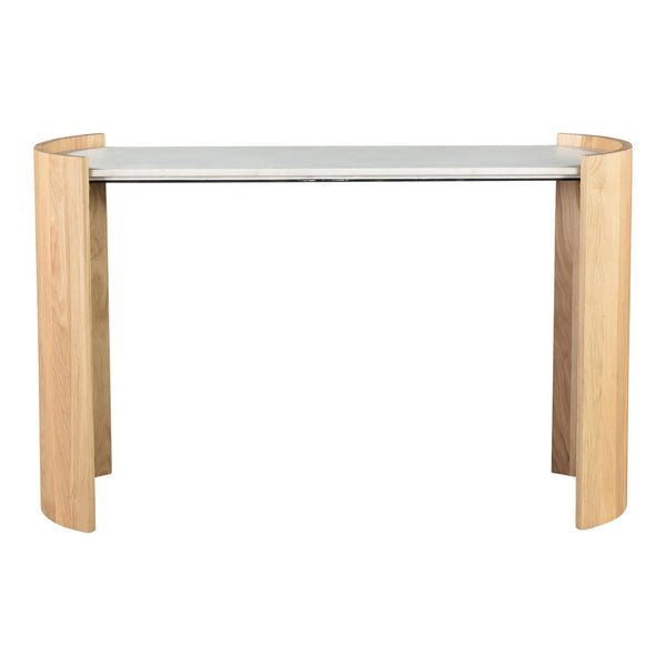 Moe's Dala Marble & Oak Console Table