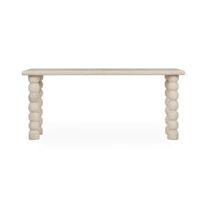 Adir Solid Wood Rectangle Console Table - Cream
