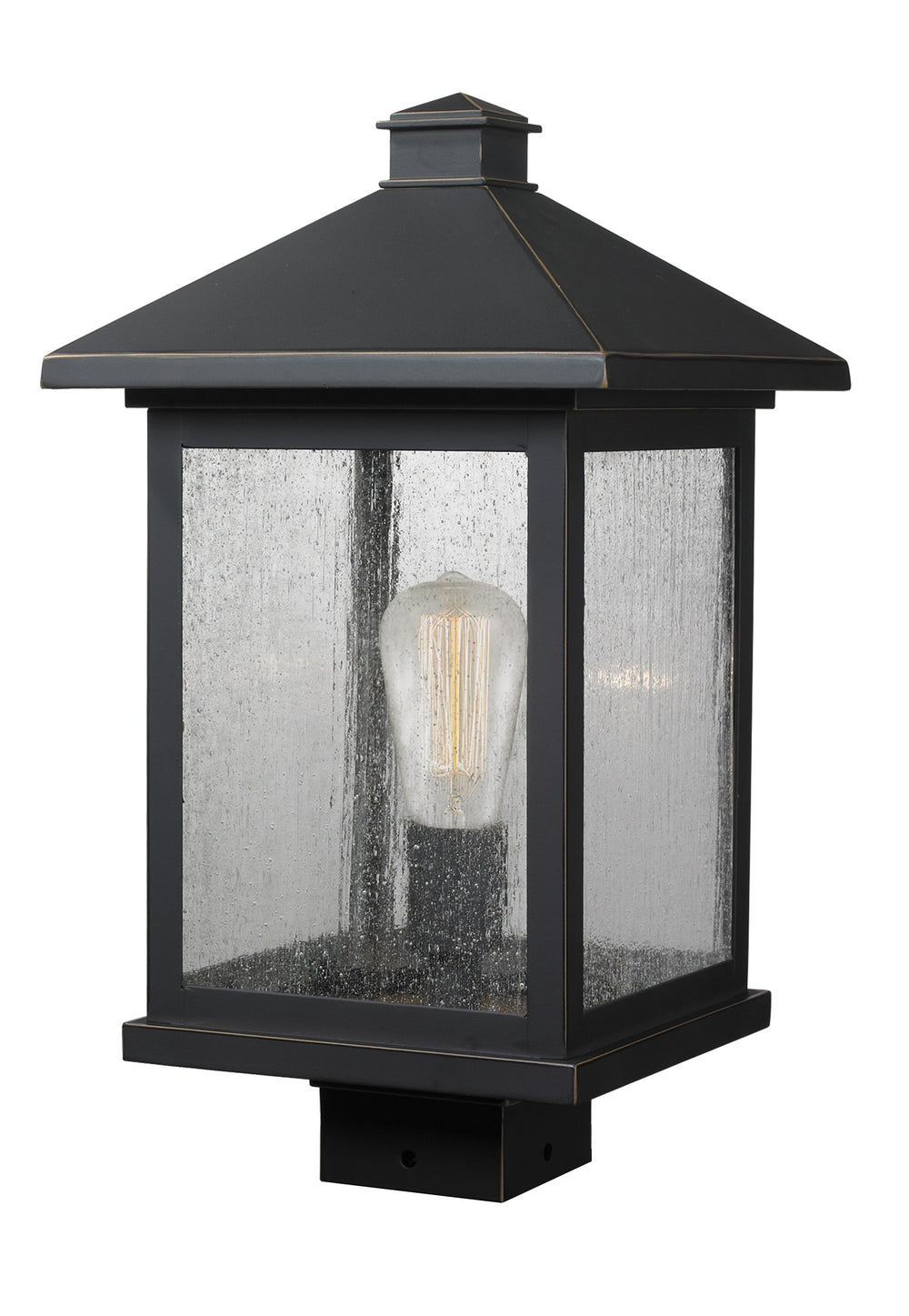Portland 1 Light Post Mount Light in Oil Rubbed Bronze Finish