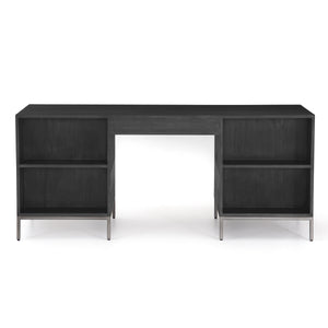 Trey Executive Desk In Black Wash Poplar
