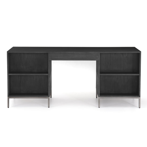 Trey Executive Desk In Black Wash Poplar