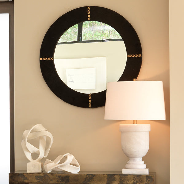 Carnegie Resin Table Lamp with Linen Shade