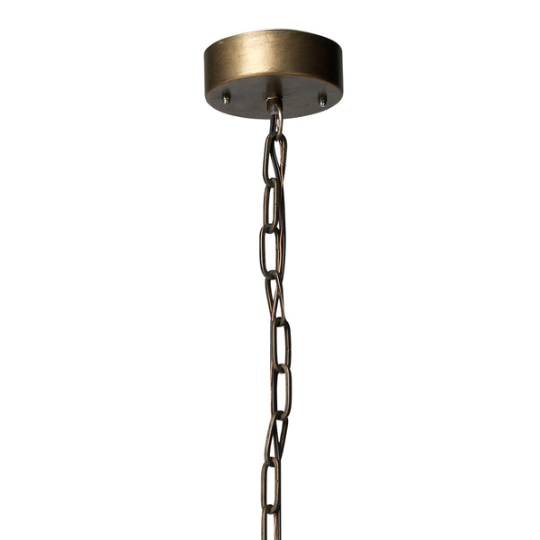 Vine Glass and Iron 1-Light Pendant