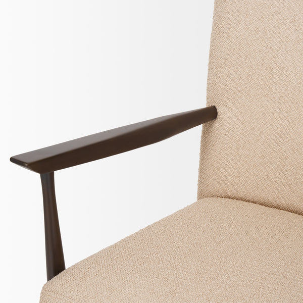 Argent Beige Boucle Accent Chair