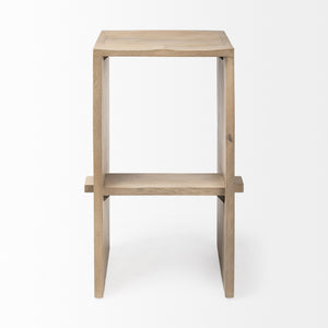 Aida 30" Seat Height Light Brown Wood Bar Stool