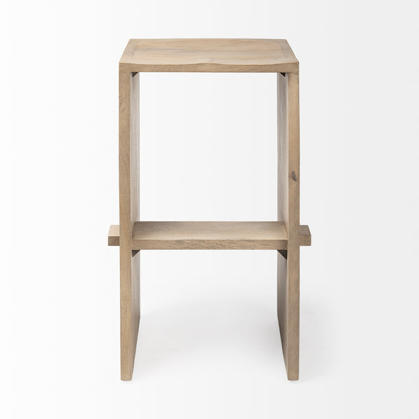Aida 30" Seat Height Light Brown Wood Bar Stool