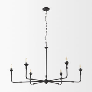Gabriel Large Matte Black Chandelier