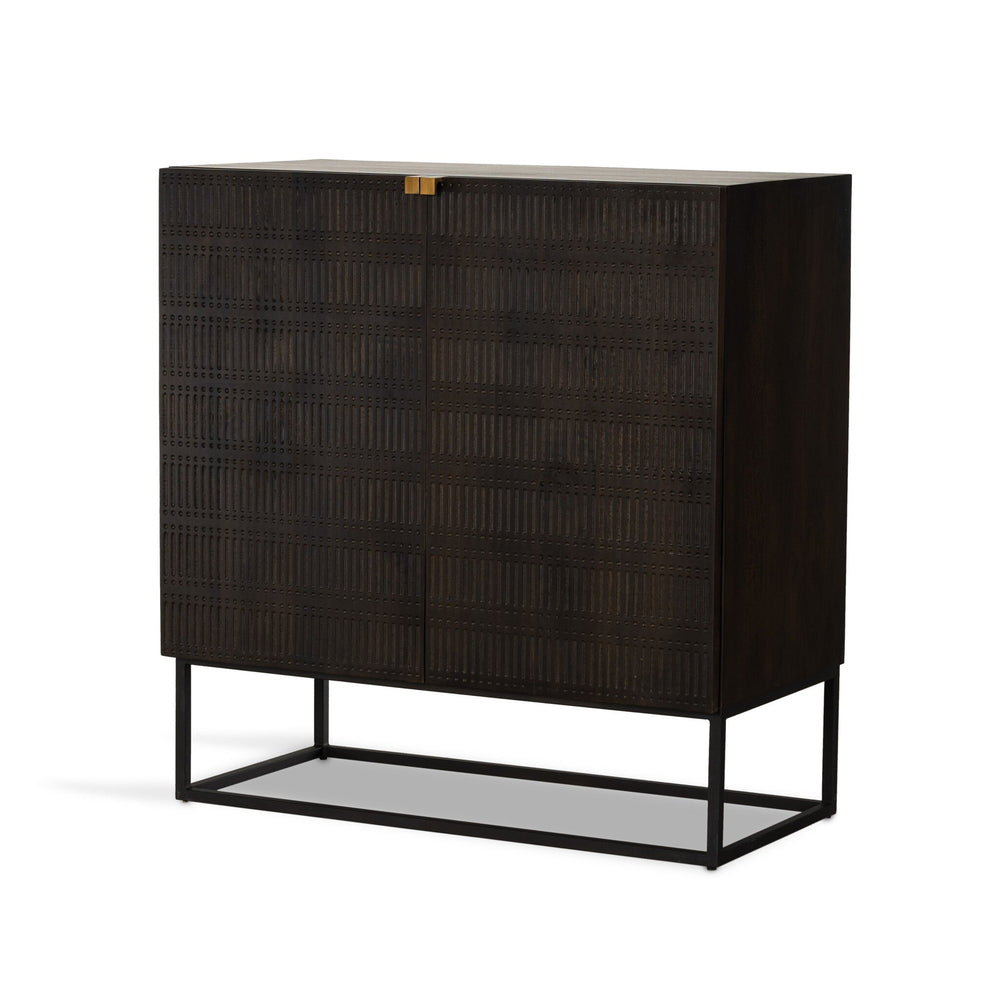 Kelby Bar Cabinet - Gunmetal