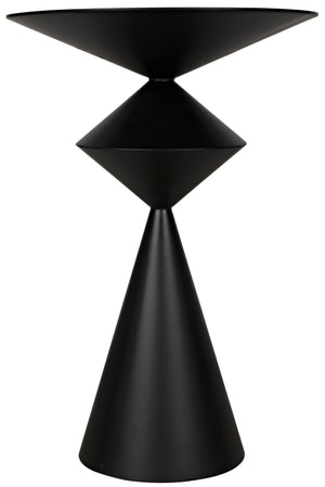 Zasa Side Table, Black Steel