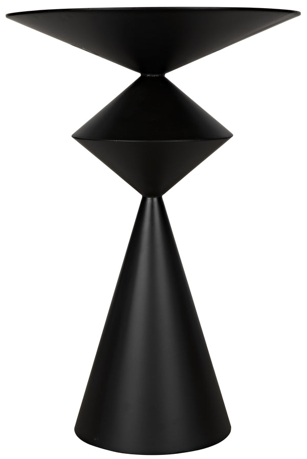Zasa Side Table, Black Steel