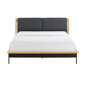 Santa Cruz Queen Platform Bed with Fabric, Wheat