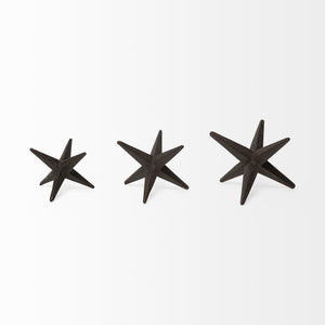 Rhea (Set of 3) Brown Cast Iron Small, Medium & Large Jacks