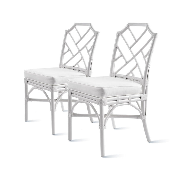 Kara Rattan Chair In White