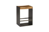 Iron Frame Counter Stool, Chamcha Wood, Natural