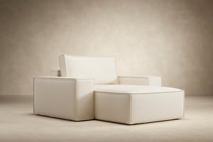 NEWILLA LOUNGER CHAIR W/WIDE ARM RESTS, 39"X61"