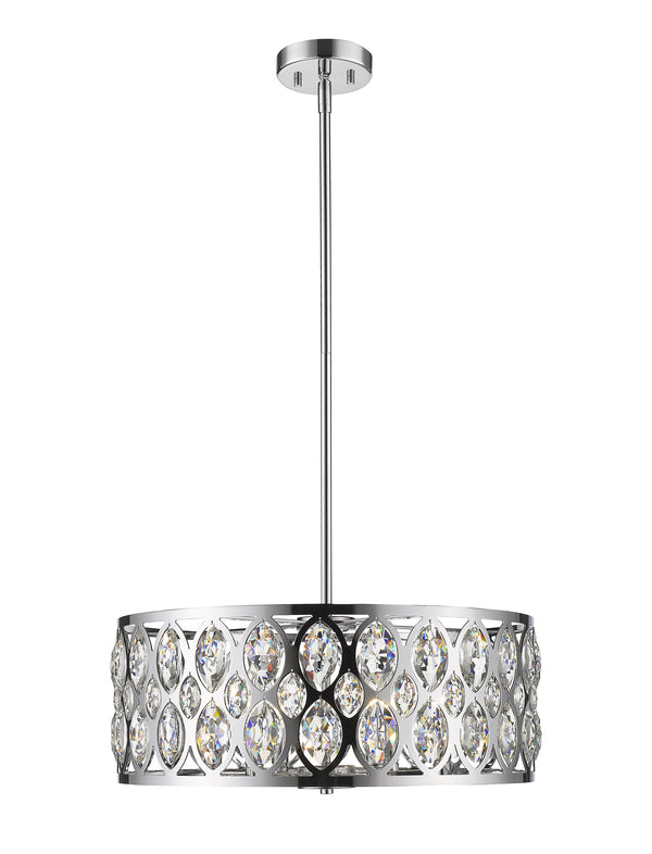 Dealey 6 Light Chandelier in Chrome Finish