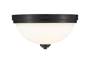 Ashton 2 Light Flush Mount in Matte Black Finish