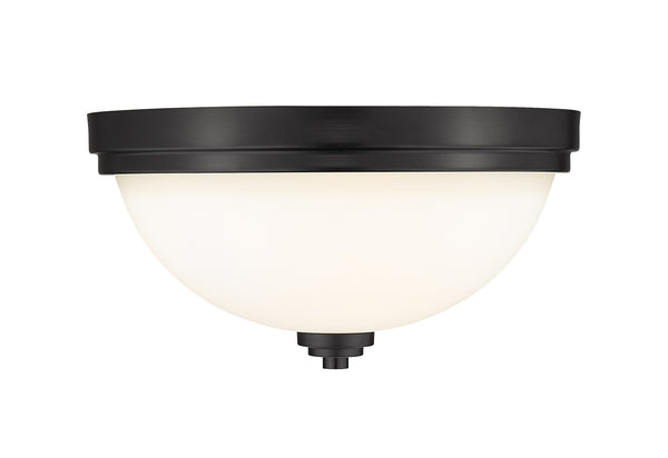 Ashton 2 Light Flush Mount in Matte Black Finish