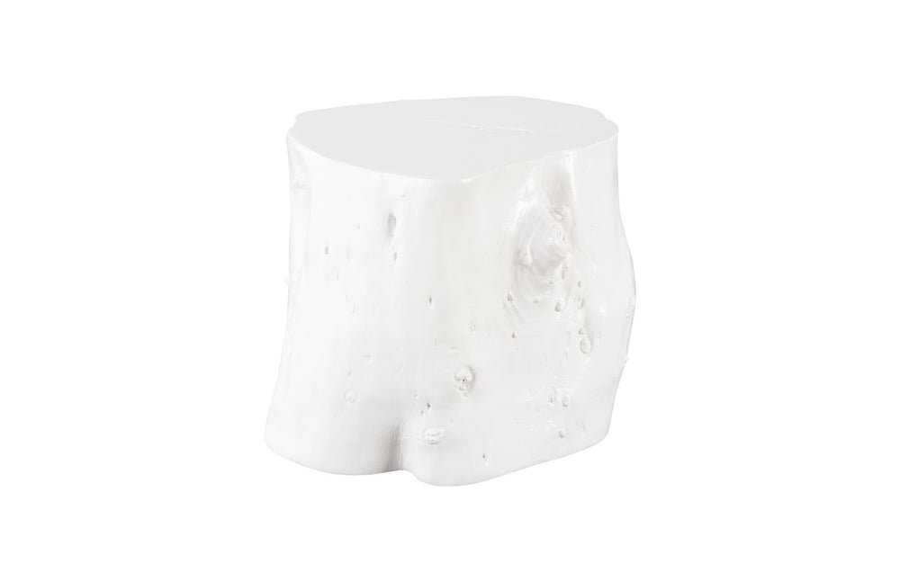Log Stool, Gel Coat White, Large