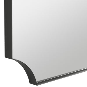 Lennox Black Scalloped Corner Mirror