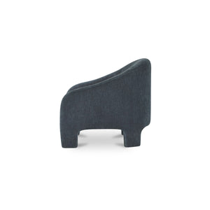 Moe's Tuva Accent Chair in Slate Blue Velvet