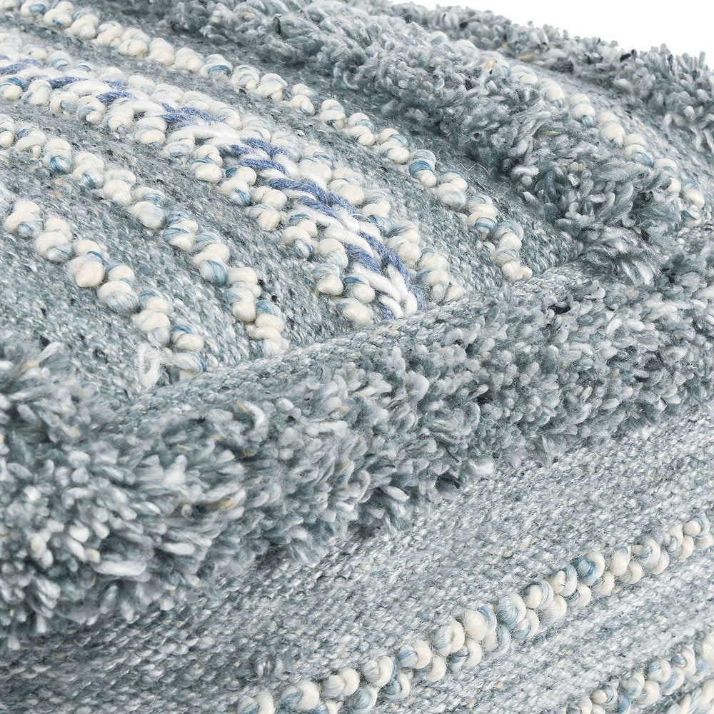 Performance Elko Pouf - Handwoven Blue Multi