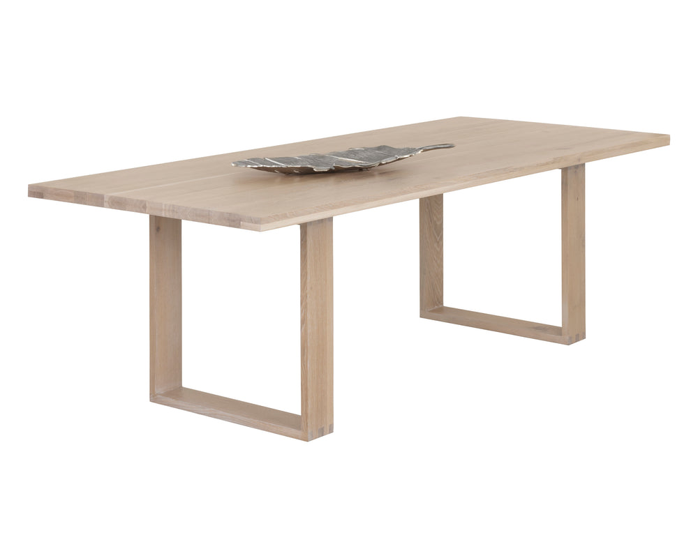 THANUS DINING TABLE - LIGHT OAK - 94.5"