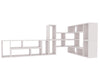 domino 7 shelving unit in pure white