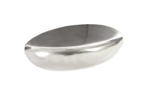 River Stone Coffee Table, Liquid Silver, Large