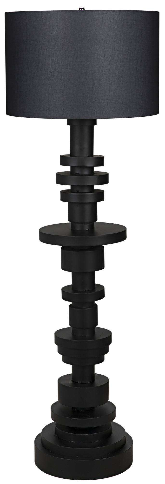 Wilton Floor Lamp with Shade, Black Steel
