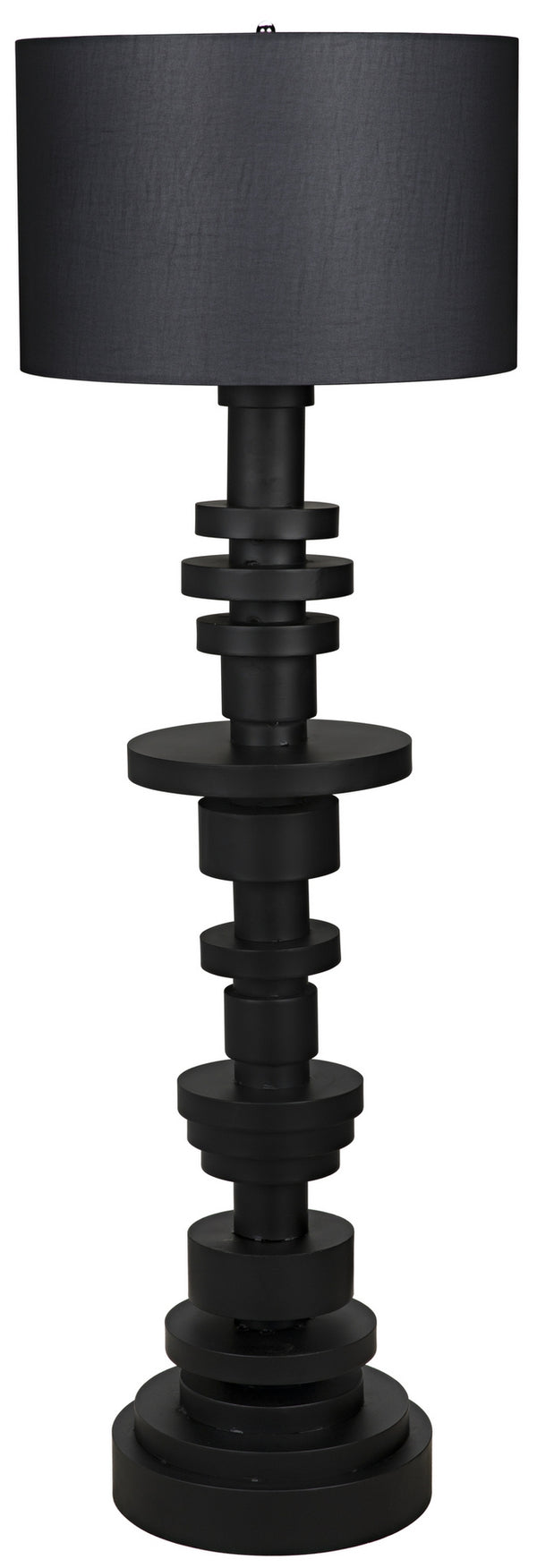 Wilton Floor Lamp with Shade, Black Steel