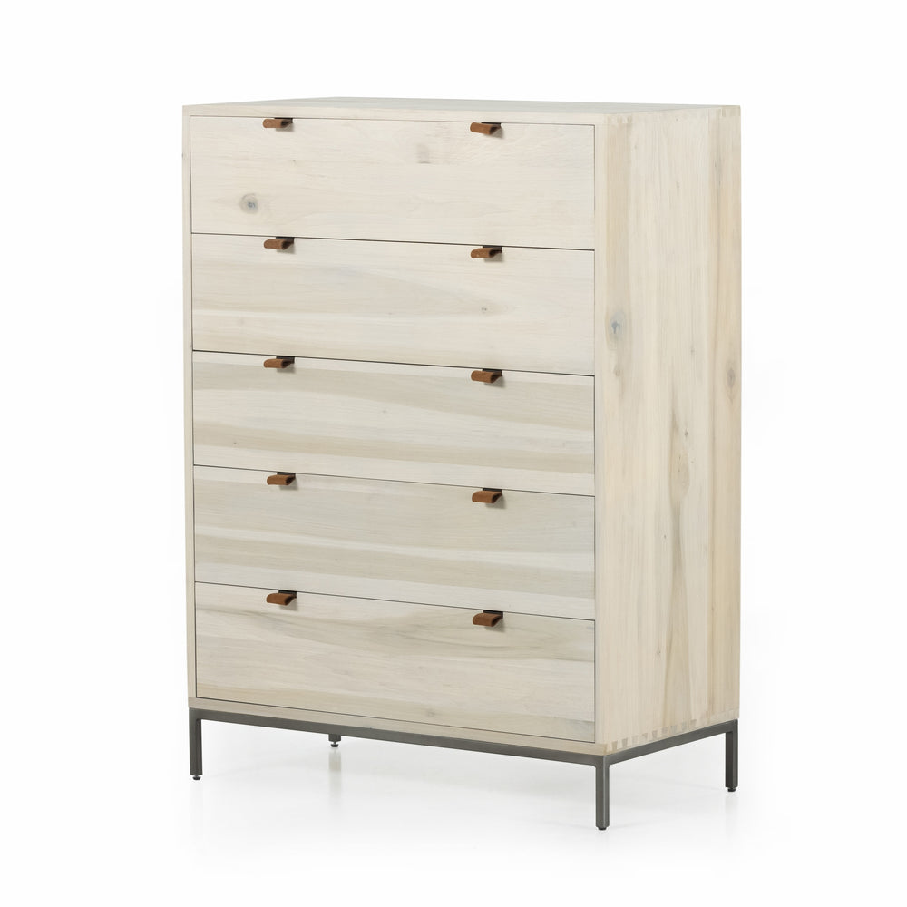 Trey 5 Drawer Dresser In Dove Poplar